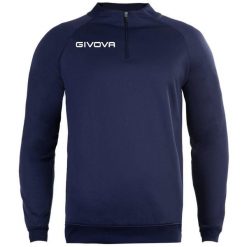 Bluza piłkarska dla dorosłych Givova Maglia Tecnica granatowa. Niebieskie bluzy damskie Givova, s, bez wzorów, sportowe, bez ramiączek, bez kaptura. Za 87.15 zł.