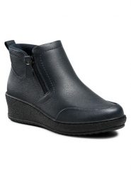 Clara Barson Botki WYL1877-5 Granatowy. Niebieskie botki damskie Clara Barson, bez wzorów, ze skóry, bez obcasa, na koturnie, bez zapięcia. Za 103.99 zł.