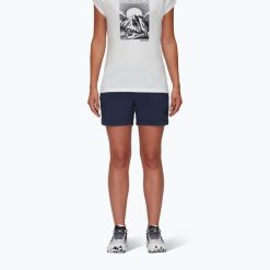 Spodenki trekkingowe damskie Mammut Runbold Roll Cuff. Niebieskie szorty damskie Mammut, bez wzorów, sportowe. Za 119.99 zł.