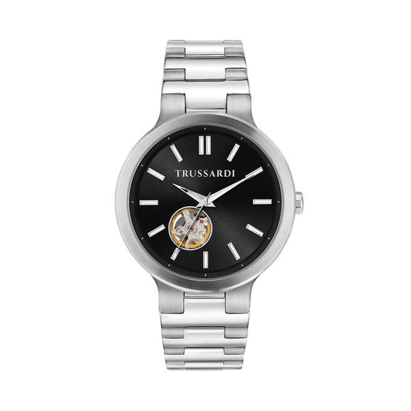 Zegarek Trussardi. Czarne zegarki męskie TRUSSARDI, bez wzorów. Za 929.99 zł.