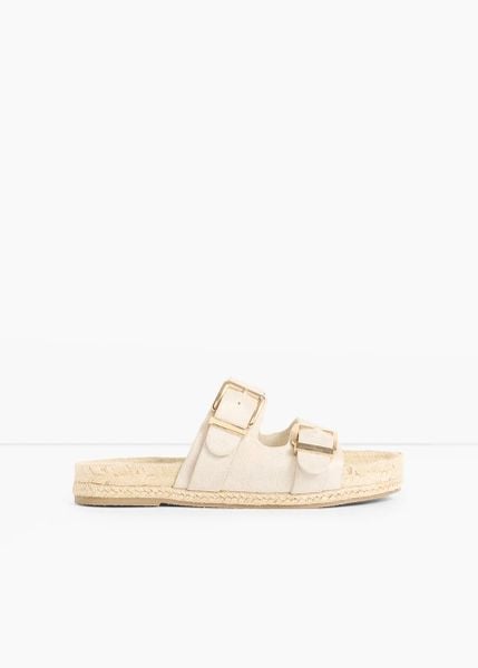 Klapki w stylu rattanowym. Brązowe klapki damskie bonprix, na lato, bez wzorów, bez obcasa, bez zapięcia. Za 77.99 zł.