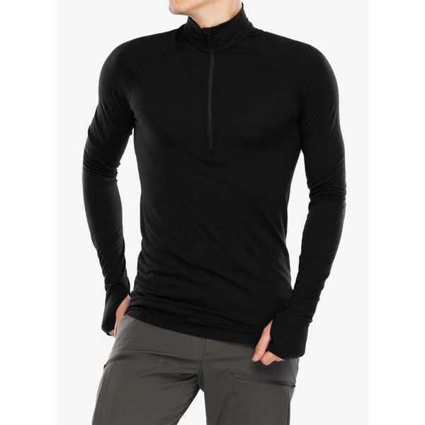 Bluza termoaktywna męska Houdini Desoli Light Half Zip. Czarne bluzy męskie Houdini, na zimę, m, bez wzorów, sportowe, bez ramiączek, bez kaptura. Za 403.99 zł.