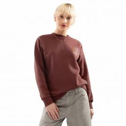 Damska bluza dresowa Lifestyle Siroko Tents-W. Brązowe bluzy damskie SIROKO, m, bez wzorów, z bawełny, bez ramiączek, bez kaptura. Za 65.00 zł.