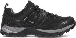 Buty trekkingowe męskie CMP Rigel Low Trekking Shoe Wp Nero/Grey r. 44 (3Q54457-73UC). Szare buty zimowe męskie CMP, bez wzorów, bez obcasa, bez zapięcia. Za 344.40 zł.