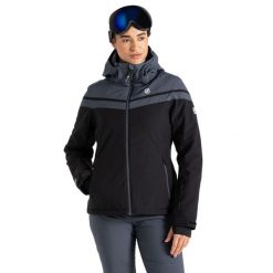 Damska Kurtka Narciarska Flurry. Brązowe kurtki sportowe damskie Dare 2B, xl, bez wzorów, z materiału, bez ramiączek, z kapturem, narciarskie. Za 222.99 zł.