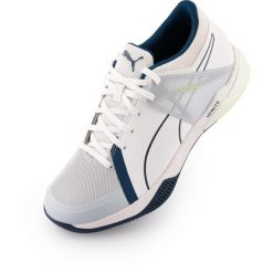 Puma Exploder Xbrid 2 Trampki Unisex - Białe/Szary/Żółty 43. Szare trampki męskie Puma, bez wzorów, sportowe, bez zapięcia. Za 373.99 zł.