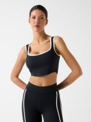 Guess Top 181230 Czarny Classic Fit. Czarne topy damskie Guess, m, z aplikacjami, z syntetyku, bez kołnierzyka, bez ramiączek. Za 234.99 zł.