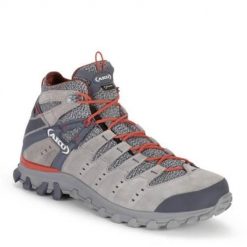 Buty trekkingowe męskie Aku Alterra Gore-tex. Szare buty zimowe męskie Aku, bez wzorów, z gore-texu, za kostkę, bez obcasa, bez zapięcia. Za 419.00 zł.