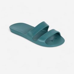 Klapki basenowe damskie Nabaiji 100 Basic. Klapki damskie NABAIJI, bez wzorów, sportowe, bez obcasa, bez zapięcia. Za 29.99 zł.