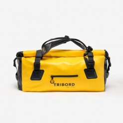 Torba podróżna żeglarska Decathlon Sailing 80 l szczelna. Czarne torby podróżne damskie TRIBORD, bez wzorów, z materiału, duże. Za 359.99 zł.