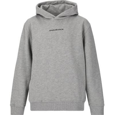 Bluza z kapturem Galen Jr. Szare bluzy damskie Endurance, bez wzorów, z bawełny, eleganckie, bez ramiączek, z kapturem. Za 139.50 zł.