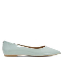 Baleriny Nine West. Niebieskie balerinki damskie Nine West, bez wzorów, bez obcasa, bez zapięcia. Za 119.99 zł.