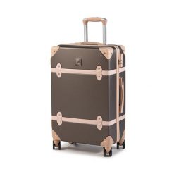 Walizka średnia Semi Line. Brązowe walizki damskie Semi-line, bez wzorów, średnie. Za 259.99 zł.
