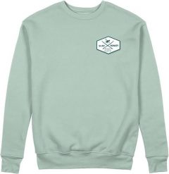Bluza z naszywką – okrągły dekolt / dla dorosłych (szałwiowa). Zielone bluzy damskie SURF MONKEY, l, z aplikacjami, z bawełny, klasyczne, bez ramiączek, bez kaptura. Za 269.95 zł.