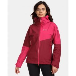 Damska wodoodporna kurtka hardshell Kilpi MAMBA-W. Czerwone kurtki sportowe damskie Kilpi, m, bez wzorów, z hardshellu, bez ramiączek, bez kaptura, trekkingowe. Za 835.17 zł.