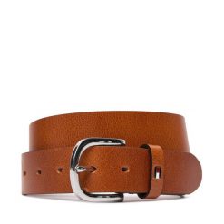 Pasek Tommy Hilfiger. Brązowe paski damskie Tommy Hilfiger, bez wzorów. Za 148.99 zł.