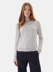 Tommy Hilfiger Sweter WW0WW47470 Szary Regular Fit. Szare swetry nierozpinane damskie Tommy Hilfiger, xl, bez wzorów, z wełny, bez kołnierzyka, bez ramiączek. Za 749.99 zł.