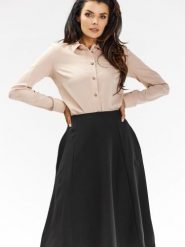 Spódnica Model A673 Black - awama. Czarne spódnice damskie Awama, do pracy, l, bez wzorów, z elastanu, biznesowe, midi, dopasowane. Za 258.46 zł.