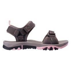 Sandały Hi-Tec Livian 92800602775 brązowe. Brązowe sandały damskie bez wzorów, z gumy, bez obcasa, bez zapięcia. Za 193.91 zł.