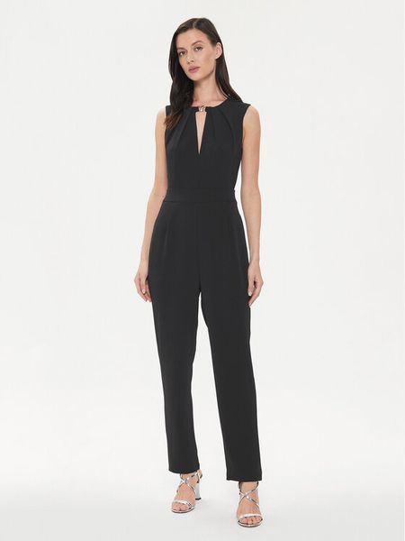 Rinascimento Kombinezon CFC0118335003 Czarny Regular Fit. Czarne sukienki damskie Rinascimento, s, bez wzorów, z syntetyku, bez kołnierzyka, bez ramiączek. Za 429.99 zł.