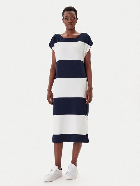 Mustang Sukienka codzienna Vivian 1016534 Granatowy Relaxed Fit. Niebieskie sukienki damskie Mustang, na co dzień, s, bez wzorów, z bawełny, bez kołnierzyka, bez ramiączek, proste. Za 179.99 zł.