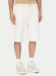 HUGO Szorty jeansowe 50561648 Kremowy Relaxed Fit. Białe szorty męskie Hugo, bez wzorów, z bawełny. Za 449.99 zł.