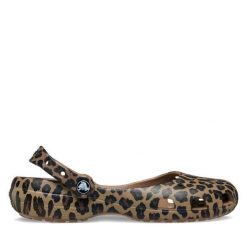 Baleriny Crocs. Brązowe balerinki damskie Crocs, bez wzorów, bez obcasa, bez zapięcia. Za 219.99 zł.