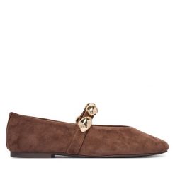 Baleriny Steve Madden. Brązowe balerinki damskie Steve Madden, bez wzorów, bez obcasa, bez zapięcia. Za 519.99 zł.
