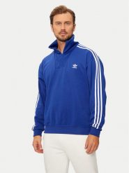 Adidas Bluza adicolor Funnel IX5216 Niebieski Regular Fit. Niebieskie bluzy męskie Adidas, m, bez wzorów, z bawełny, bez ramiączek, bez kaptura. Za 219.99 zł.