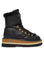 Bogner Trzewiki Saas Fee 1 A 22544153 Czarny. Czarne botki damskie Bogner, bez wzorów, ze skóry, bez obcasa, na płaskiej podeszwie, bez zapięcia. Za 1,569.00 zł.