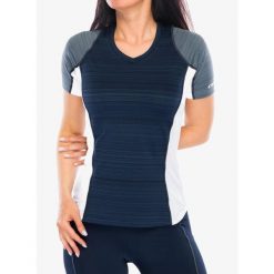 Koszulka termoaktywna damska Crazy Shirt Ionic. Niebieskie koszulki sportowe damskie CRAZY, bez wzorów, bez ramiączek. Za 314.99 zł.