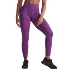 Legginsy kompresyjne wysokiej talii dla kobiet 2XU Aero. Fioletowe legginsy damskie 2XU, bez wzorów, z dzianiny. Za 611.00 zł.