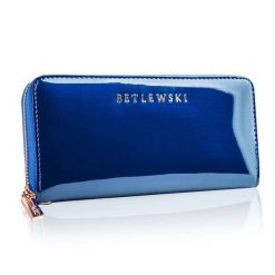 Portfel damski BETLEWSKI ZBPD-BS-5201 NIEBIESKI. Niebieskie portfele damskie Betlewski, ze skóry. Za 139.99 zł.