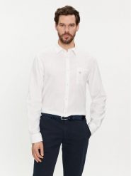 Guess Koszula F4GH00 WG3L0 Biały Regular Fit. Białe koszule męskie Guess, l, z aplikacjami, ze lnu, bez kołnierzyka, bez ramiączek. Za 209.99 zł.