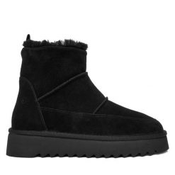 Śniegowce Tamaris. Czarne śniegowce damskie Tamaris, bez zapięcia. Za 399.99 zł.