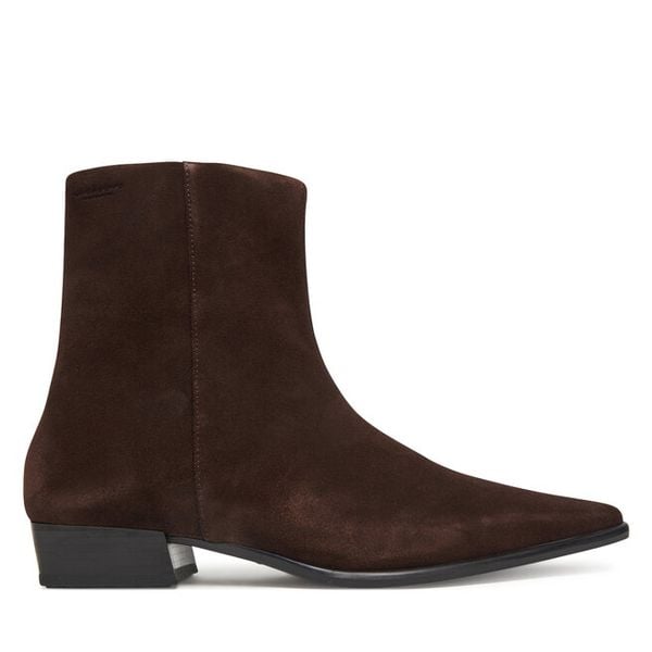 Botki Vagabond Shoemakers. Brązowe botki damskie Vagabond Shoemakers, bez wzorów, bez obcasa, na płaskiej podeszwie, bez zapięcia. Za 719.99 zł.