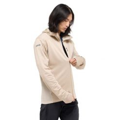 Kurtka z kapturem Haglöfs L.I.M Mid Fast II. Brązowe kurtki męskie Haglöfs, l, bez wzorów, sportowe, z kapturem. Za 613.80 zł.