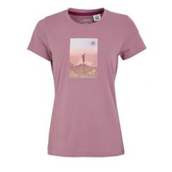 Koszulka Damska Fingal Sunburst Stretch T-shirt. Czerwone bluzki damskie Regatta, s, bez wzorów, sportowe, bez kołnierzyka, bez ramiączek. Za 39.99 zł.