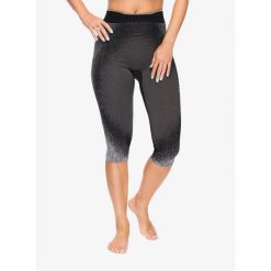 Legginsy termoaktywne damskie Odlo Performance Warm Blackcomb BL Bottom 3/4. Czarne bielizna sportowa damska ODLO, bez wzorów. Za 272.99 zł.