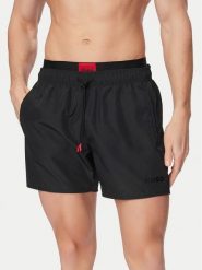 HUGO Szorty kąpielowe Galaxy Swim 50561128 Czarny Regular Fit. Czarne kąpielówki męskie Hugo, m, bez wzorów, z syntetyku. Za 349.99 zł.