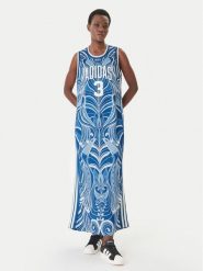 Adidas Sukienka codzienna Farm Rio Premium KD4621 Niebieski Slim Fit. Niebieskie sukienki damskie Adidas, na co dzień, xl, bez wzorów, z syntetyku, bez kołnierzyka, bez ramiączek, proste. Za 479.99 zł.