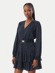 Guess Sukienka koktajlowa W6BK42 W4225 Granatowy Regular Fit. Niebieskie sukienki damskie Guess, s, z aplikacjami, wizytowe, bez kołnierzyka, bez ramiączek. Za 694.99 zł.