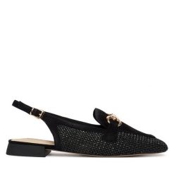 Baleriny Caprice. Czarne balerinki damskie Caprice, bez wzorów, bez obcasa, bez zapięcia. Za 299.99 zł.