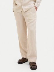 Jack & Jones Chinosy St. Karl 12253120 Beżowy Loose Leg. Brązowe eleganckie spodnie męskie Jack & Jones, bez wzorów, ze lnu. Za 329.99 zł.