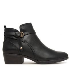 Botki Pikolinos. Czarne botki damskie Pikolinos, bez wzorów, bez obcasa, na słupku, bez zapięcia. Za 759.99 zł.