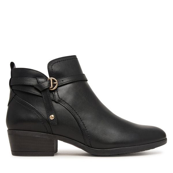 Botki Pikolinos. Czarne botki damskie Pikolinos, bez wzorów, bez obcasa, na słupku, bez zapięcia. Za 759.99 zł.