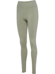 Damskie legginsy Hummel HIIT. Zielone legginsy damskie Hummel, bez wzorów, z materiału. Za 155.50 zł.