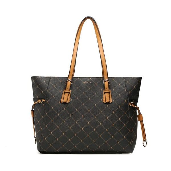 Torebka Puccini. Brązowe shopperki damskie Puccini, bez wzorów, bez dodatków. Za 309.99 zł.