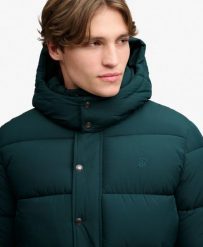 Superdry Premium Ripstop Puffer kurtka wodoodporna – Dark Pine Green. Zielone kurtki męskie Superdry, na zimę, l, bez wzorów, bez kaptura. Za 561.00 zł.