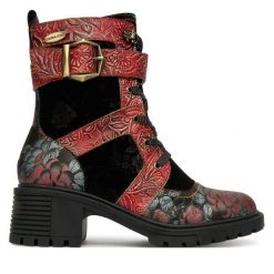 Trzewiki Laura Vita. Czarne botki damskie Laura Vita, bez wzorów, bez obcasa, na płaskiej podeszwie, bez zapięcia. Za 389.99 zł.